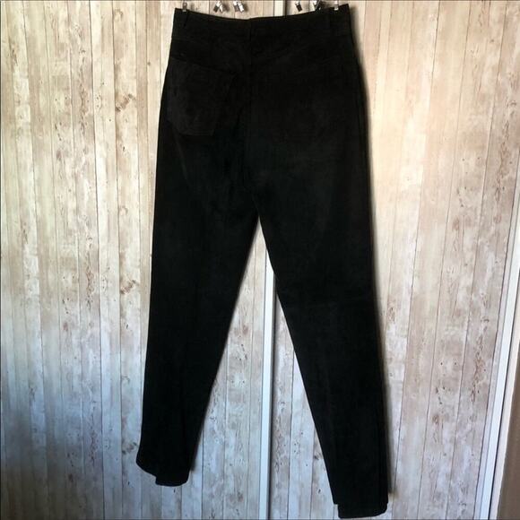 Brandon Thomas Black High Rise Suede Pants Size 8 - Picture 6 of 8
